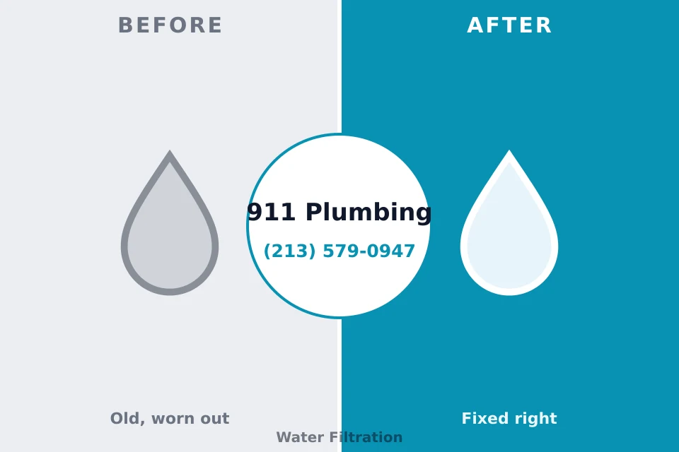 Before and after: plumbing repair Friedens, PA